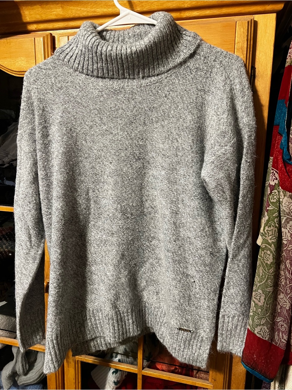 Cozy Women's Gray Turtleneck Sweater Anne Klein